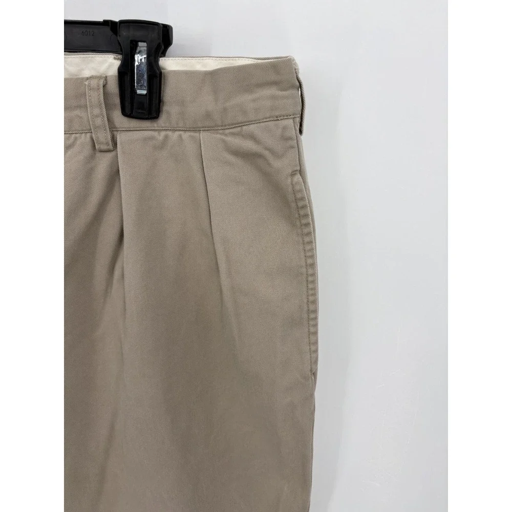 Polo Ralph Lauren VTG Men's Andrew Pant 38x31 Beige Pleated Classic Chino Pants